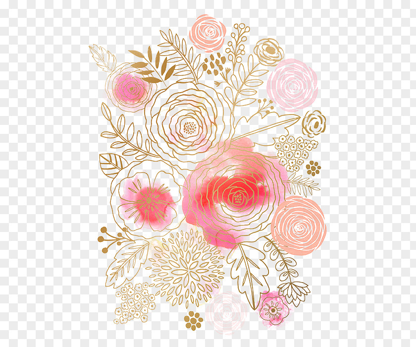 Watercolor Flowers Flower Painting Floral Design Pink PNG