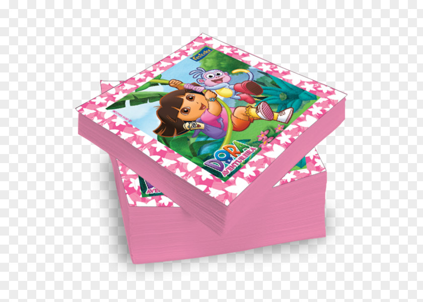 Guardanapo Paper Cloth Napkins Pink M Silk Dora The Explorer PNG