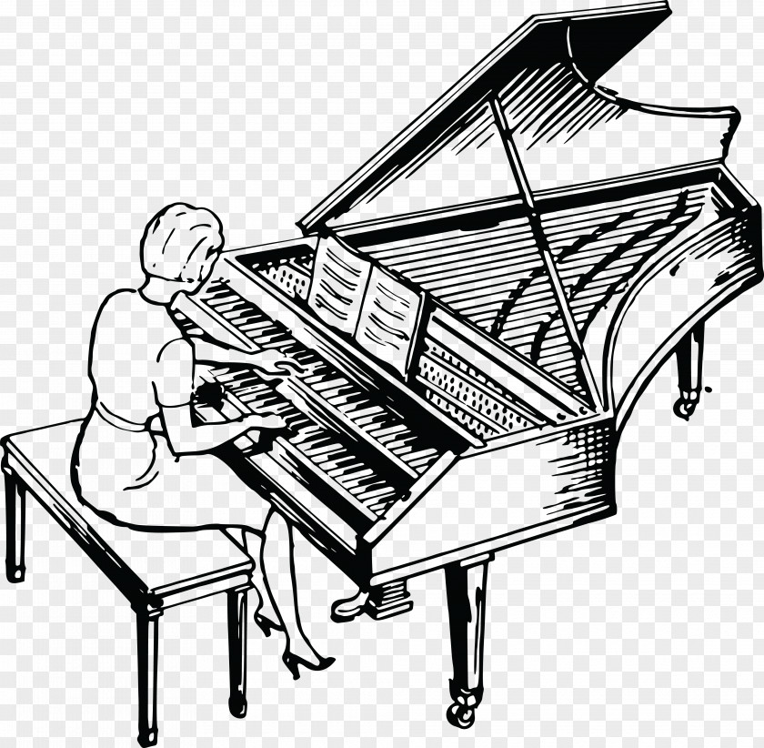 Keyboard Harpsichord Musical Drawing Instruments PNG