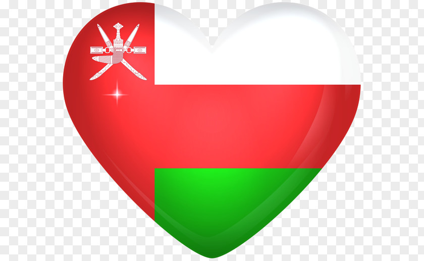 Heart Flag Of Oman Sultanate Muscat National PNG