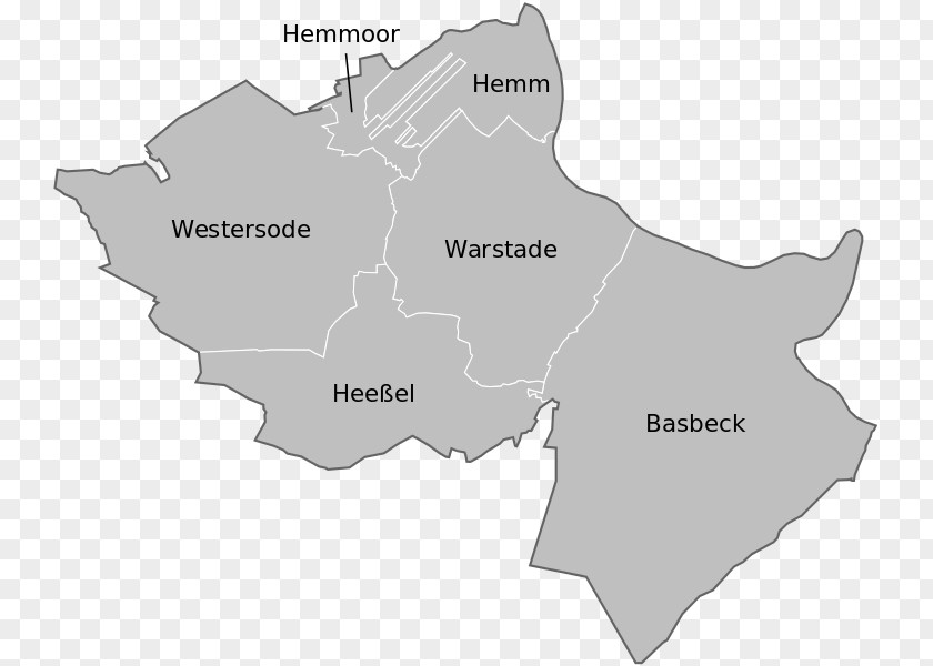 Hemmoor Map Districts Of Germany Village Wikipedia PNG