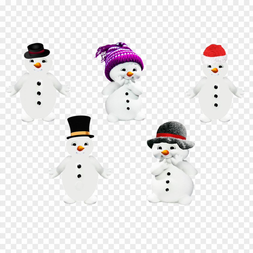 Little Snowman Photo Winter Illustration PNG