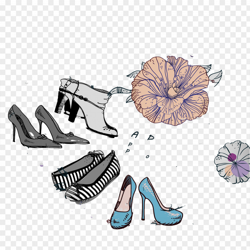 Shoes Illustration High-heeled Footwear Shoe Sneakers PNG