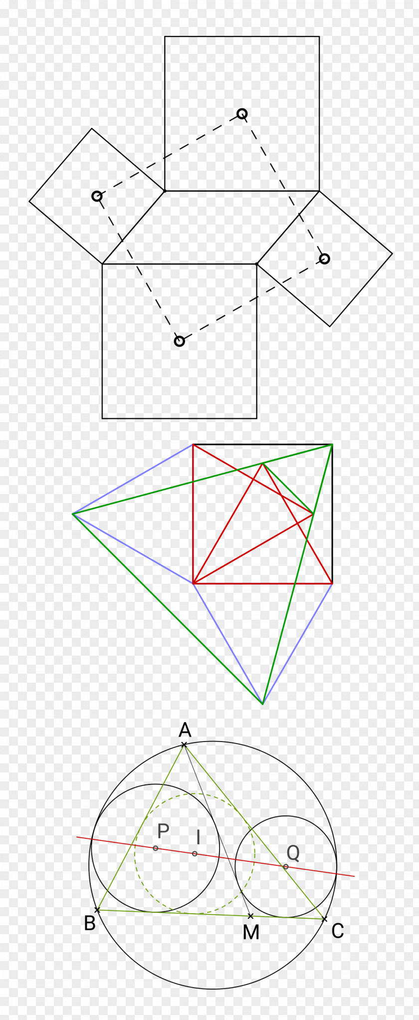 Triangle Van Aubel's Theorem Geometry Quadrilateral Japanese For Cyclic Polygons PNG