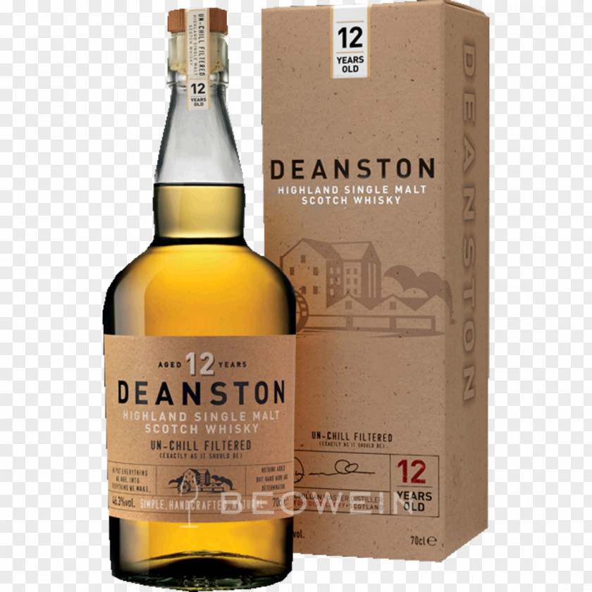 Deanston Distillery Single Malt Whisky Scotch PNG