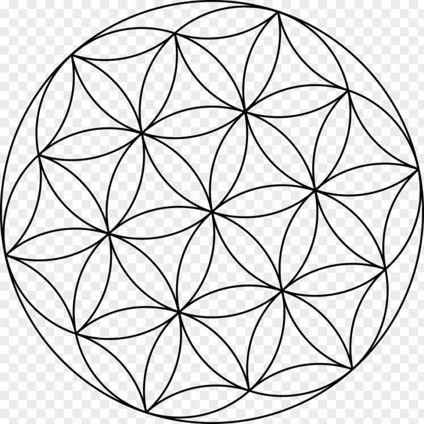 Geometric Shape Svg Vector Overlapping Circles Grid Graphics Mandala Clip Art Sacred Geometry PNG