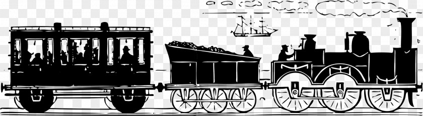 Old Train Rail Transport Steam Locomotive Clip Art PNG