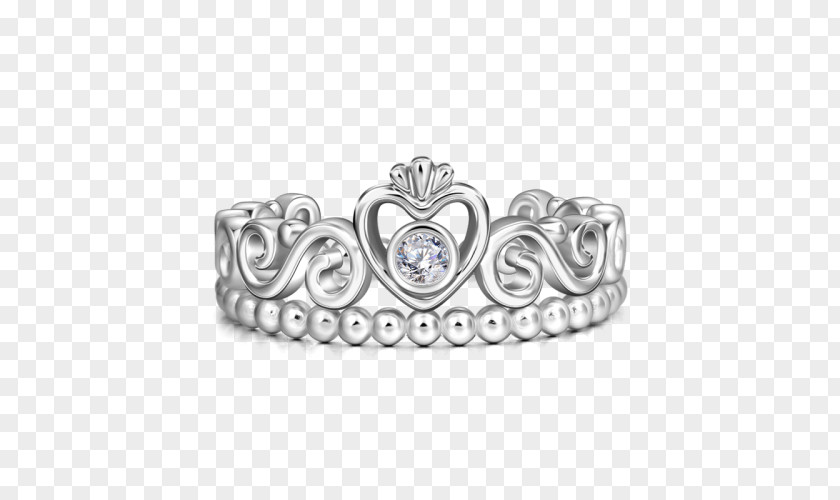 Ring Silver Crown Princess Headpiece PNG