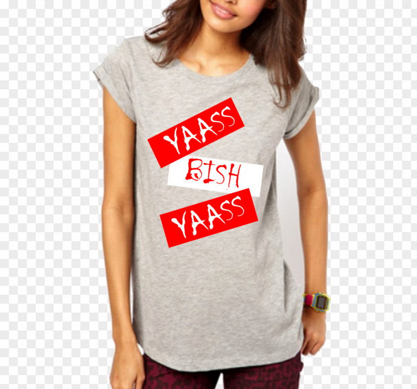 Clothing Booth Display Ideas T-shirt Yasss Bish Sleeveless Shirt Shoulder PNG