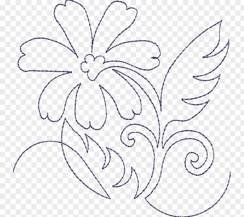 Design Floral Quilting Machine Embroidery Pattern PNG