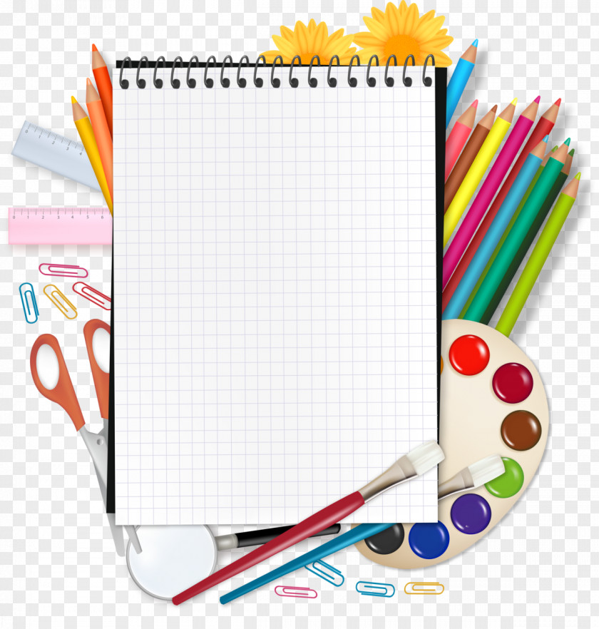 Painted Material School Vector Graphics Clip Art Illustration Education PNG