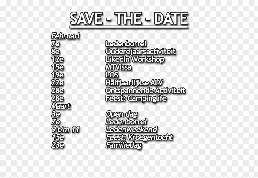 Save The Date Sociologievereniging Usocia WE University Page Font PNG