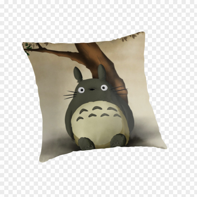 Totoro Cushion Throw Pillows Textile Blanket Backpack PNG