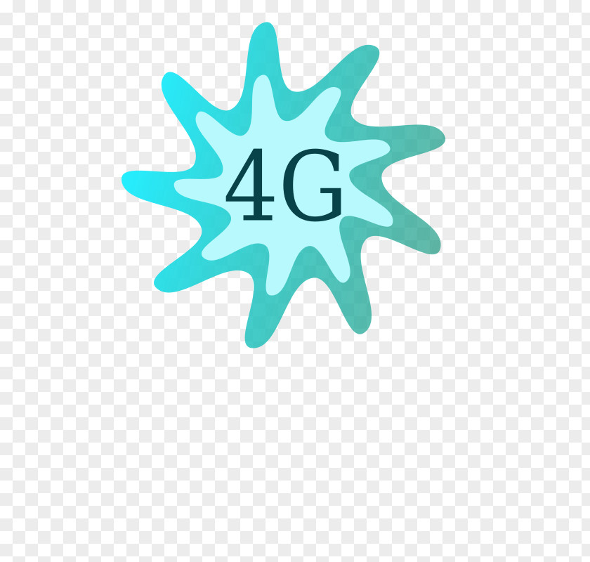 Turquoise 4G Mobile Phones Clip Art PNG