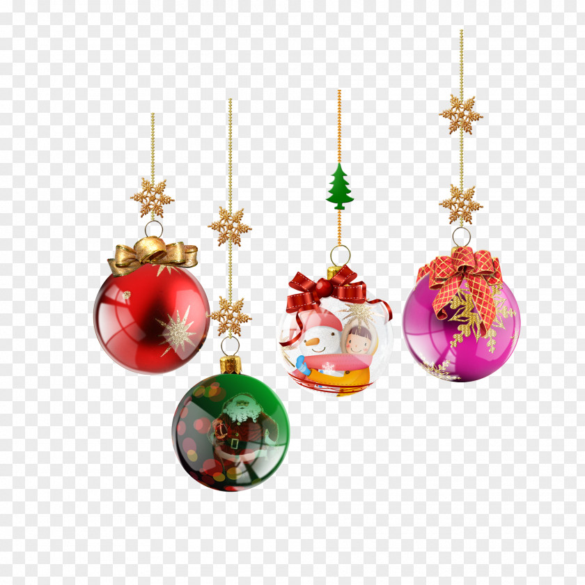Christmas Bells Ornament Card Holiday Greetings Bolas Illustration PNG