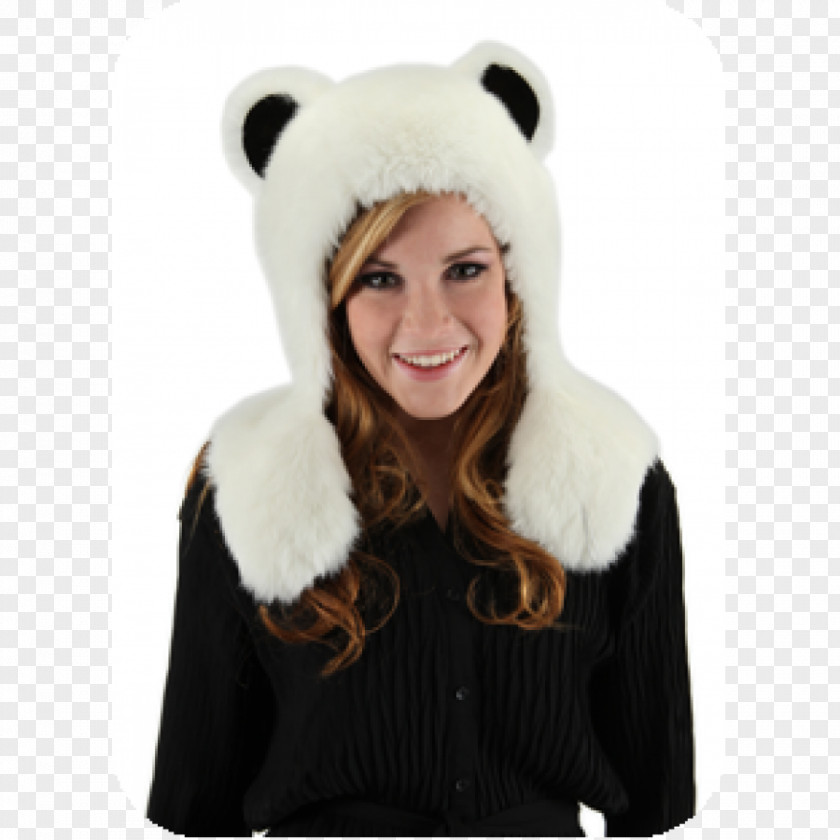 Fake Fur Beanie Hoodie Polar Bear Costume PNG