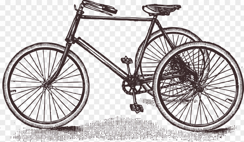 Old Sketch Retro Bike Bicycle Wheel Vintage Clothing Cycling PNG