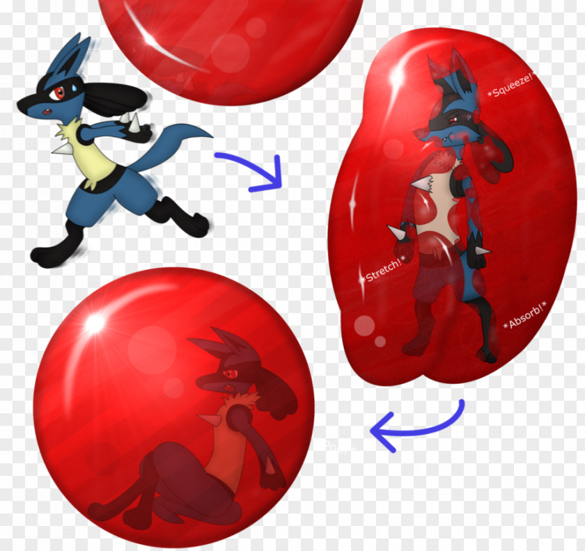 Pikachu Pokémon Red And Blue Lucario Balloon Natural Rubber PNG