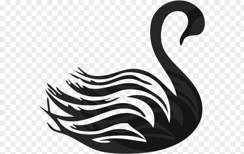 Blackandwhite Goose Bird Logo PNG