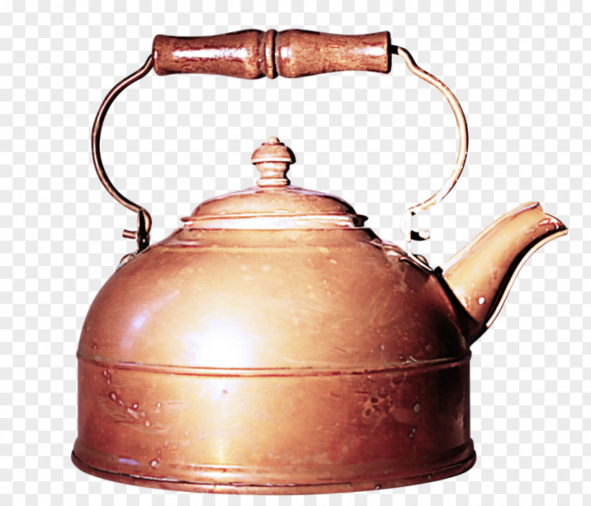 Kettle Copper Metal Stovetop Teapot PNG