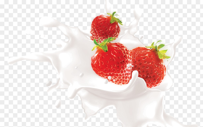 Milk Ice Cream Dairy Products Strawberry PNG