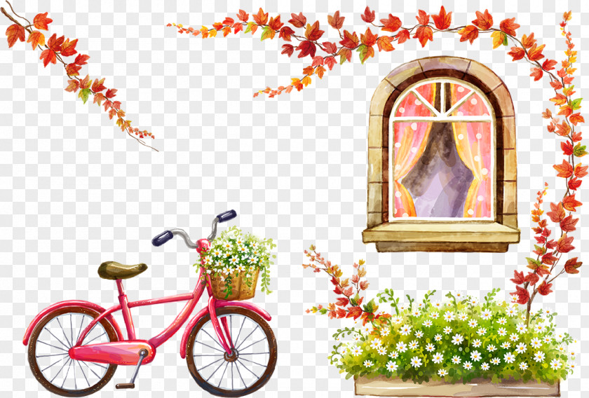 Bicycle And Windows Download Resource PNG