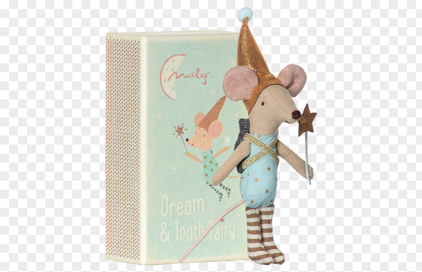 Child Maileg Tooth Fairy In Matchbox With Tin Mouse, PNG