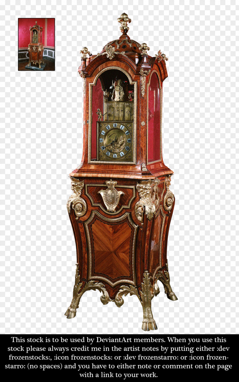 Clock Palace Of Versailles Furniture Image Design PNG