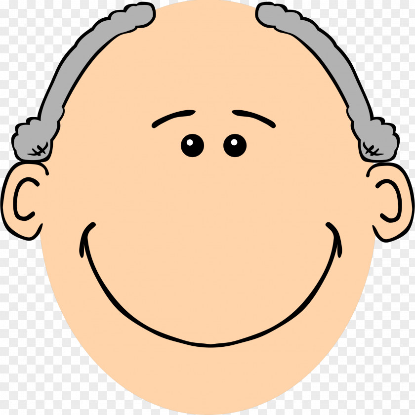 Grandpa Cartoon Face Man Clip Art PNG