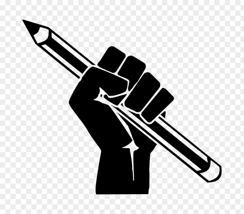 Pencil Raised Fist PNG