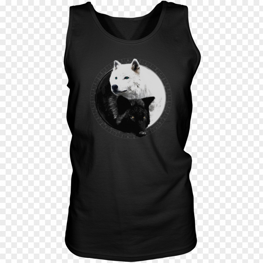 Yin Yang Cat T-shirt Sleeveless Shirt Leather Witchcraft PNG