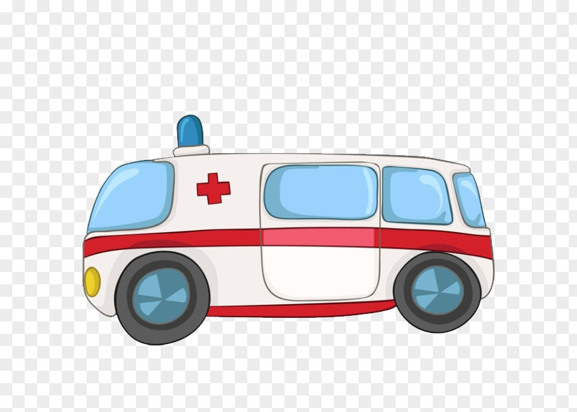 An Ambulance Caricature Photography Illustration PNG