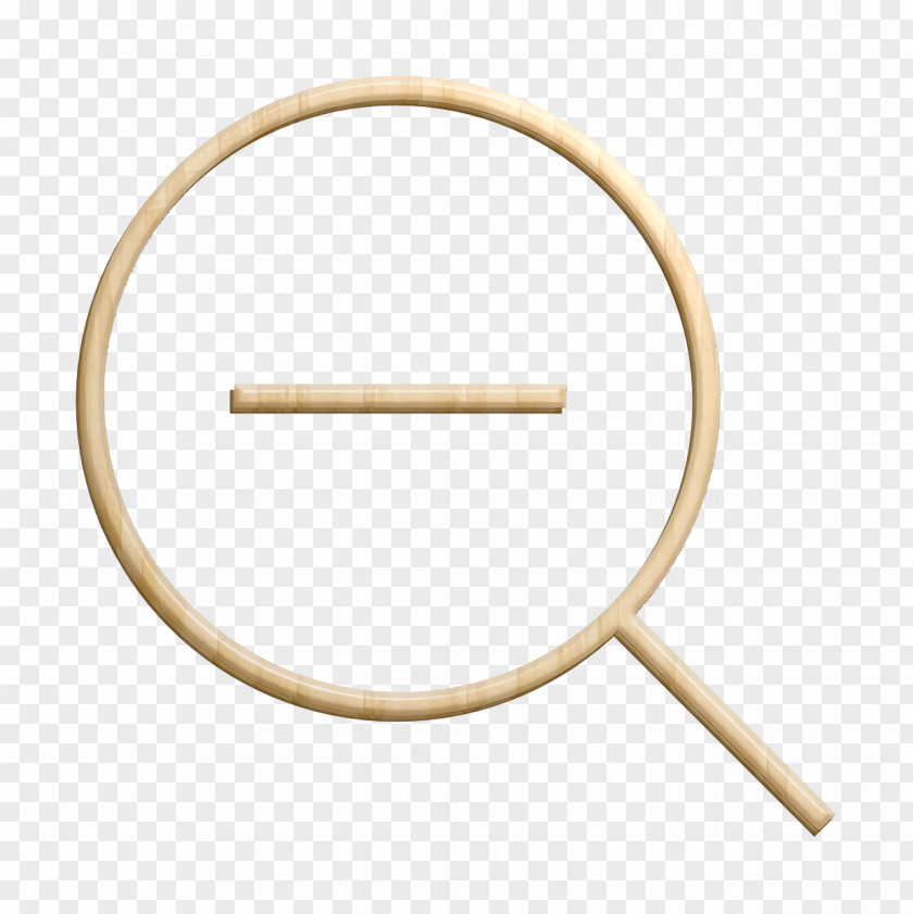 Brass Jewellery Magnifying Glass Icon PNG