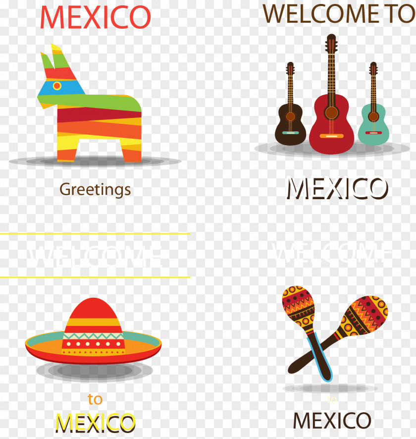 Welcome To Mexico Element Vector Adobe Illustrator PNG