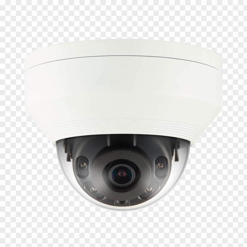 Camera Hanwha Techwin WiseNet Q 4MP Outdoor Vandal-Resistant Network Dome With 2.8mm Lens & Night Vision QNV Aerospace Samsung IP PNG