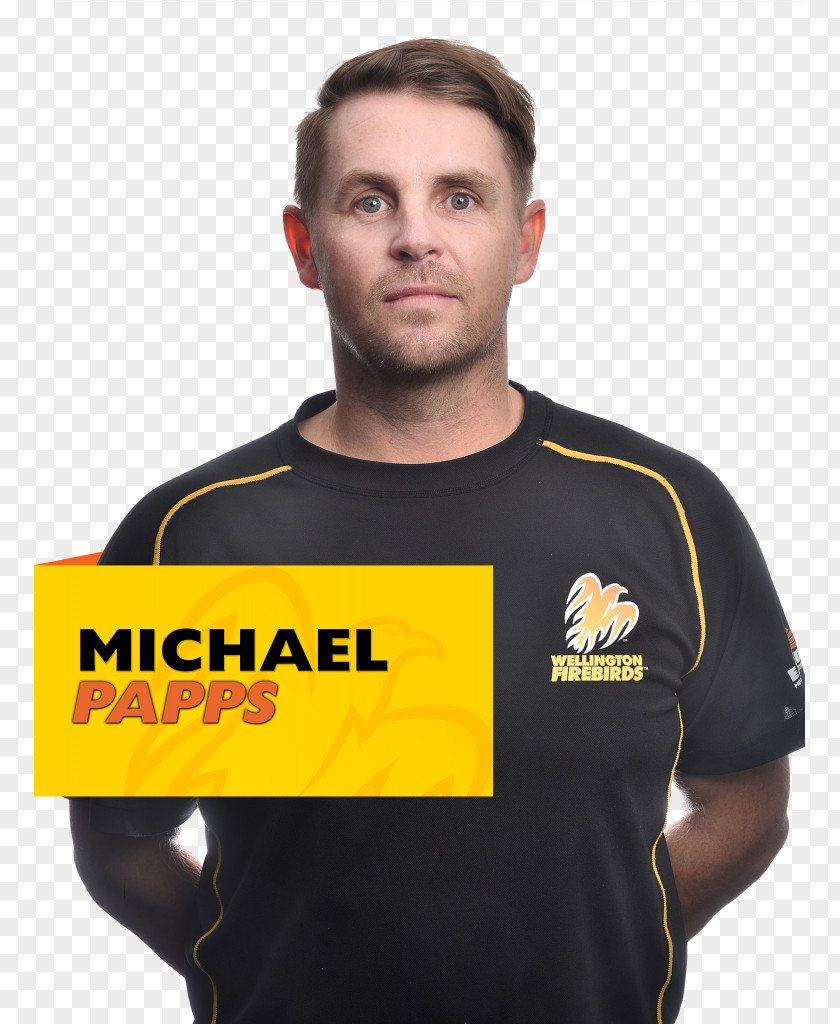 Cricket Michael Papps Wellington Team T-shirt PNG