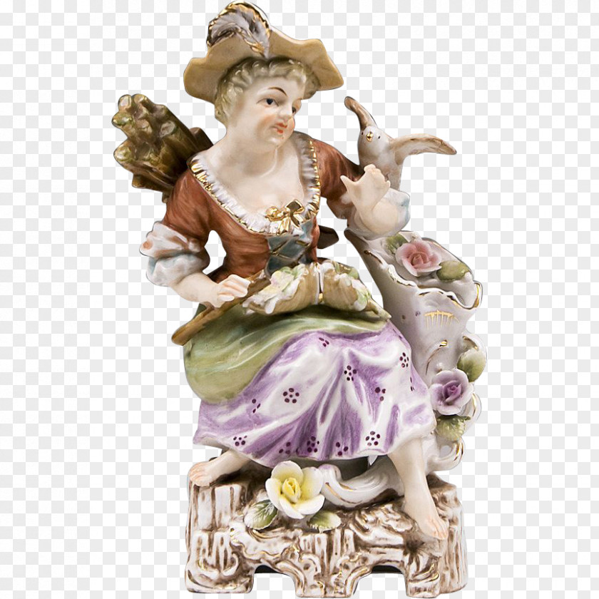 Hand-painted Girls Figurine Statue PNG