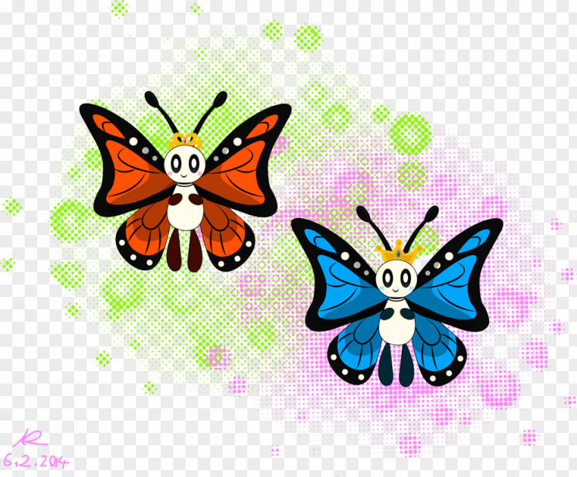 Orange Fairy Wings Girls Monarch Butterfly Brush-footed Butterflies Insect Clip Art PNG