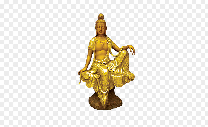Buddha Golden Poster Statue PNG