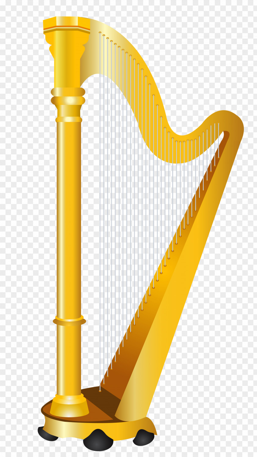 Golden Harp Clipart Picture Celtic Clip Art PNG