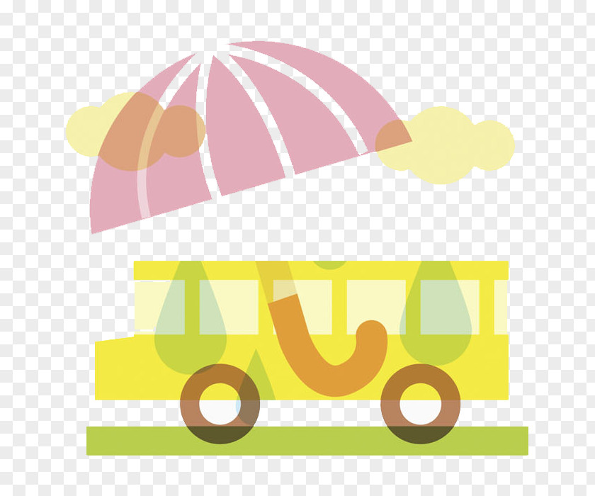 Hand Drawn School Bus Car PNG