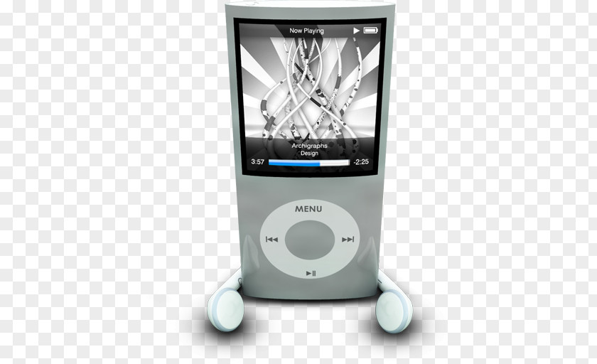 IPodPhonesSilver Ipod Multimedia Media Player PNG
