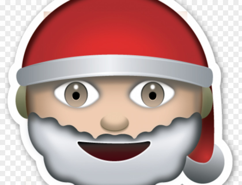 Santa Claus Emoji Sticker Father Christmas PNG