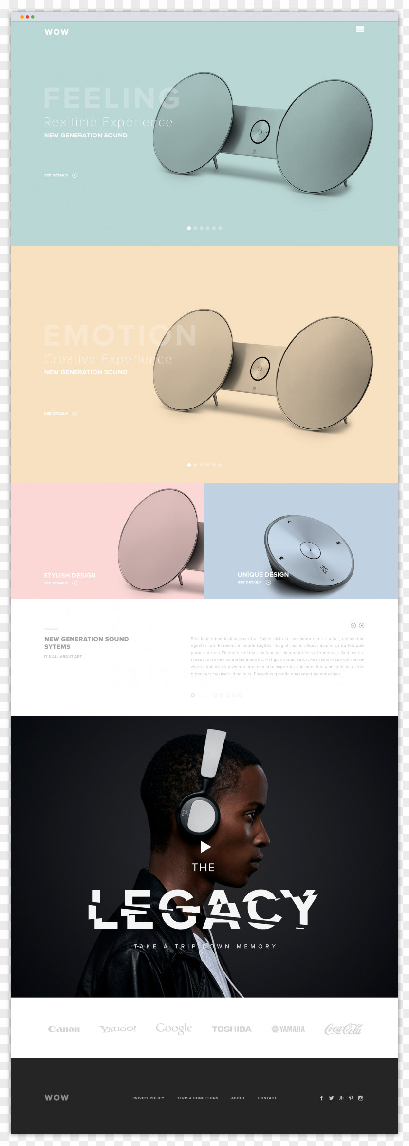 Behance Web Design Page Layout Industrial PNG