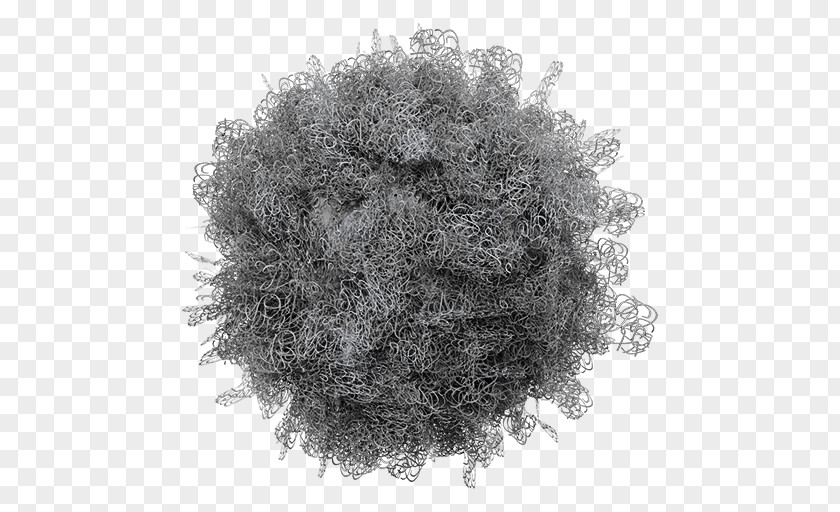 Grey Hair Fibers Afro-textured ZBrush Black PNG