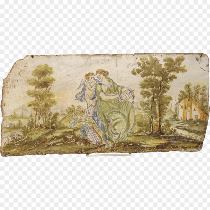 17th Century French Fashion Tapestry Fauna Rectangle PNG