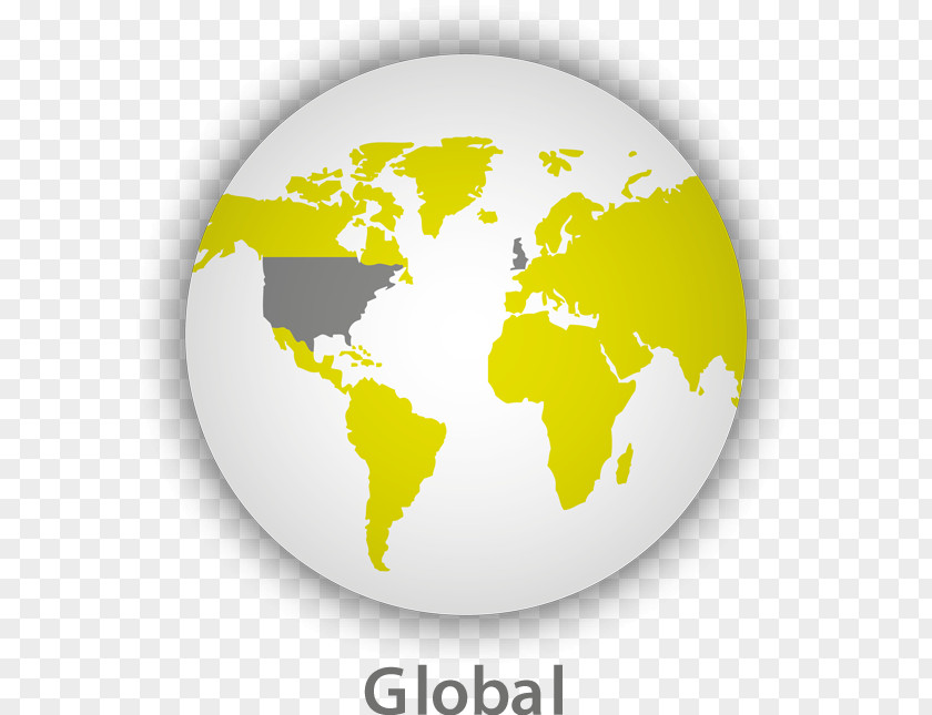 Globe World Map Blank PNG