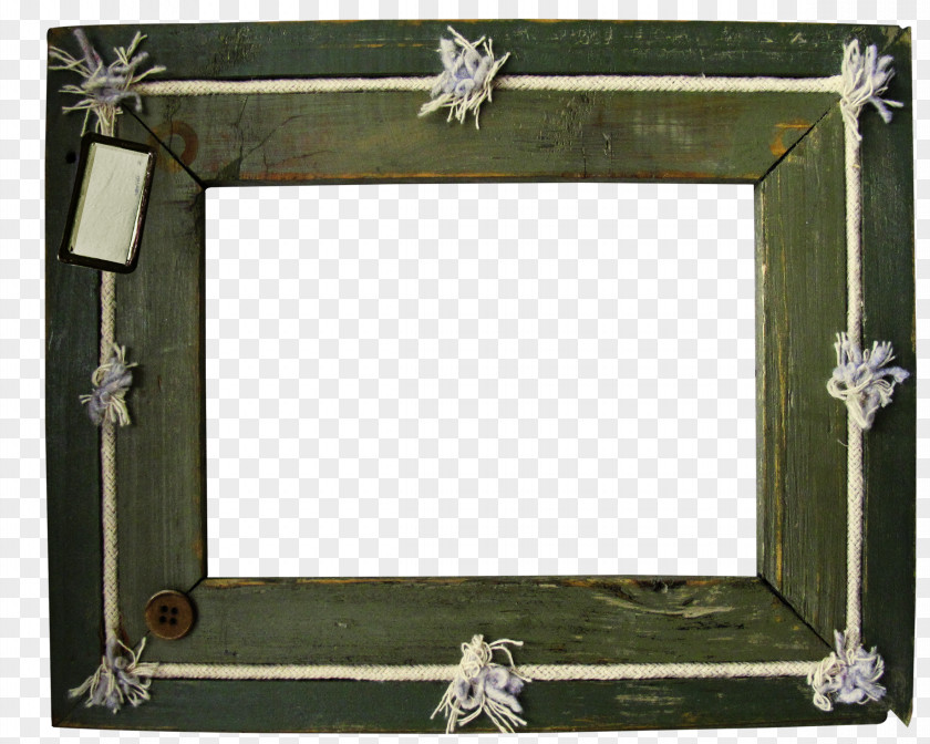 Green Rope Decorative Wooden Frame Wood PNG
