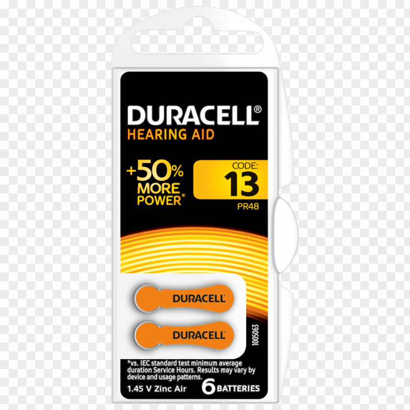 Hearing Aid Duracell Electric Battery Hörgerätebatterie PNG