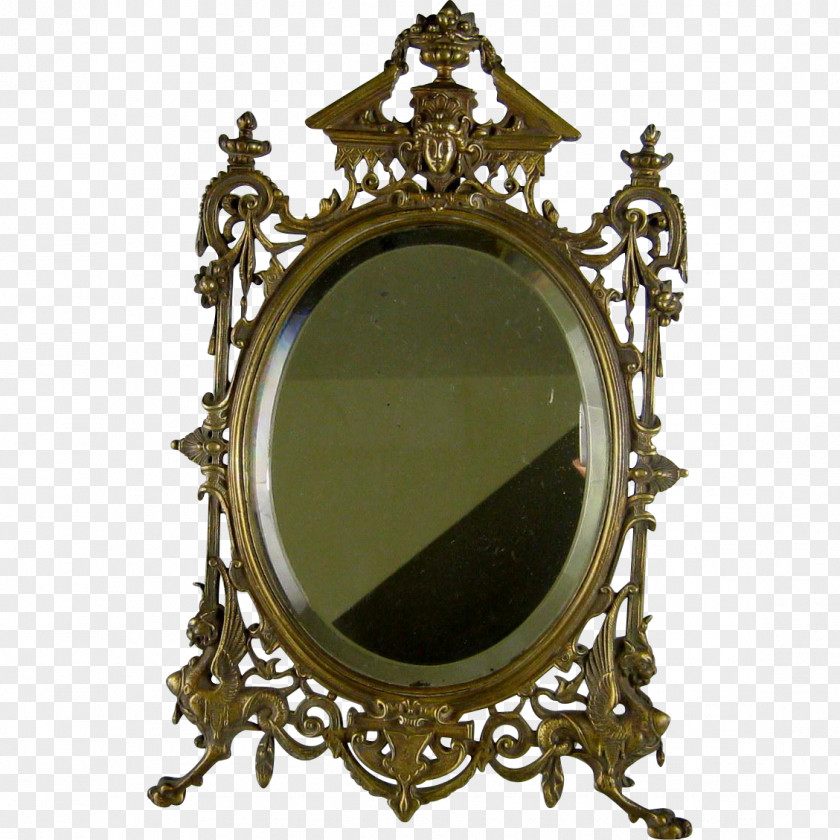 Vanity Table Mirror Renaissance Revival Architecture Antique PNG